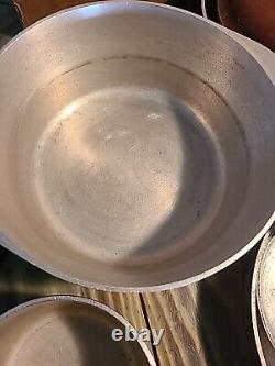 10 Pc Vintage Club Aluminum Cookware Pot Set Dutch Oven Sauce Pans withLids Brown