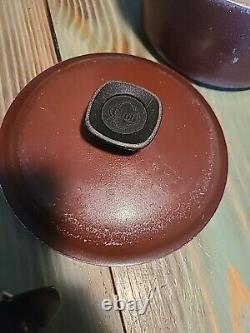 10 Pc Vintage Club Aluminum Cookware Pot Set Dutch Oven Sauce Pans withLids Brown