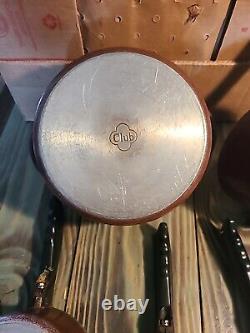 10 Pc Vintage Club Aluminum Cookware Pot Set Dutch Oven Sauce Pans withLids Brown