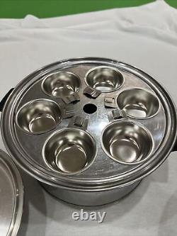 10 Piece LIFETIME 18/8 Stainless Steel 6 Qt Stock/Dutch Oven/Domed/Reg Lid/6 Egg