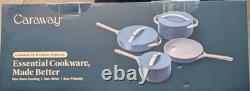 12 pc CARAWAY Non-stick Ceramic Cookware Set with Storage & Dutch Oven Navy Blue