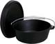 16 Qt. Black Seasoned Cast Iron Dutch Oven With Lid Perfect For Cooking