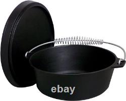 16 Qt. Seasoned Cast Iron Dutch Oven with Cast Iron Lid, Black (CI16SA)