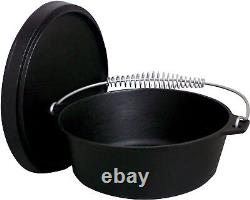 16 Qt. Seasoned Cast Iron Dutch Oven with Cast Iron Lid, Black (CI16SA)