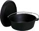 16 Quart Cast Iron Dutch Oven With Lid, Pre-seasoned, Large Cooking Pot For Cam