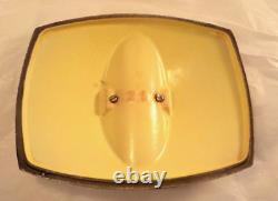 1950's Vtg LE CREUSET- 2.5 Qt Yellow Dutch Oven Cast Iron Ceramic Pot WithLid