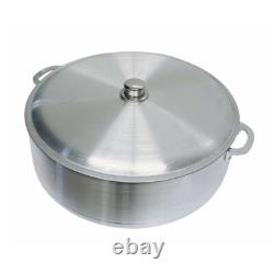 31 Qt Aluminum Caldero Stock Pot, Cooking Dutch Oven With Lid, Satin Finish
