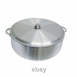 31 Qt Aluminum Caldero Stock Pot, Cooking Dutch Oven With Lid, Satin Finish