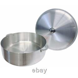 31 Qt Aluminum Caldero Stock Pot, Cooking Dutch Oven With Lid, Satin Finish