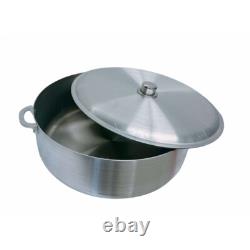 31 Qt Aluminum Caldero Stock Pot, Cooking Dutch Oven With Lid, Satin Finish