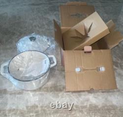 3 PC White Cast Iron Set 10Skillet, 2.5qt Dutch Oven & 2.5qt Roaster Withlid NEW