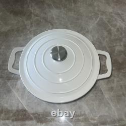 3 PC White Cast Iron Set 10Skillet, 2.5qt Dutch Oven & 2.5qt Roaster Withlid NEW