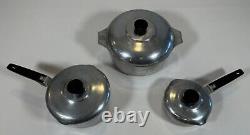 3 pcs Wagner Ware Sidney Magnalite Cookware 4248 Dutch Oven 4683 1 qt Pots withLid