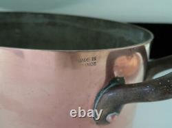 3qt. French Stamped Oval Copper Dutch Oven Tin Lined Pot With Lid