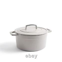 5QT Enameled Cast Iron Dutch Oven Lightweight Textured Lid All Occasion 2 Handle