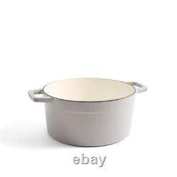 5QT Enameled Cast Iron Dutch Oven Lightweight Textured Lid All Occasion 2 Handle