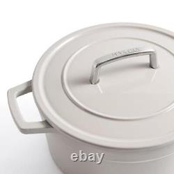 5QT Enameled Cast Iron Dutch Oven Lightweight Textured Lid All Occasion 2 Handle