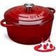 5.5qt Enameled Cast Iron Dutch Oven With Lid