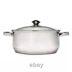 5-Quart Stainless Steel Dutch Oven with Glass Lid