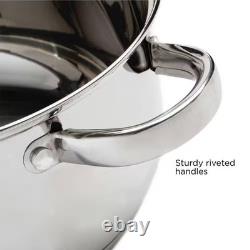 5-Quart Stainless Steel Dutch Oven with Glass Lid