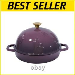 5qt Cast Iron Dutch Oven with Dome Lid Perfect for Sourdough Bread Baking