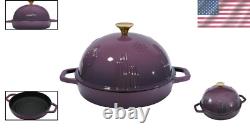 5qt Cast Iron Dutch Oven with Dome Lid Perfect for Sourdough Bread Baking