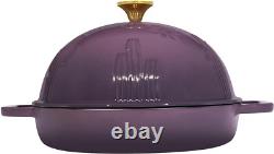 5qt Cast Iron Dutch Oven with Dome Lid Perfect for Sourdough Bread Baking