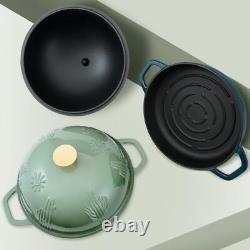 5qt Cast Iron Dutch Oven with Dome Lid Perfect for Sourdough Bread Baking