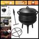 6 Qt Cast Iron Potjie Cauldron 3-legged Dutch Oven With Lid & Lifter Pre-sea