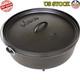 6 Qt Pre Seasoned Cast Iron Dutch Oven With Lid Campfire Cooking Utility Durable