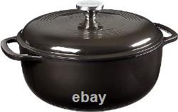 6 Quart Enameled Cast Iron Dutch Oven with Lid Dual Handles Oven Safe up to