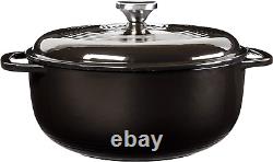 6 Quart Enameled Cast Iron Dutch Oven with Lid Dual Handles Oven Safe up to