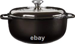 6 Quart Enameled Cast Iron Dutch Oven with Lid Dual Handles Oven Safe up to