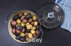 6 Quart Enameled Cast Iron Dutch Oven with Lid Dual Handles Oven Safe up to