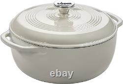 6 Quart Enameled Cast Iron Dutch Oven with Lid Dual Handles Oven Safe up to