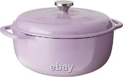 6 Quart Enameled Cast Iron Dutch Oven with Lid Dual Handles Oven Safe up to
