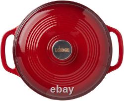 6 Quart Enameled Cast Iron Dutch Oven with Lid Island Spice Red