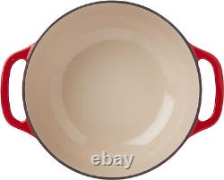 6 Quart Enameled Cast Iron Dutch Oven with Lid Island Spice Red