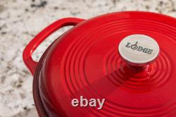 6 Quart Enameled Cast Iron Dutch Oven with Lid Island Spice Red