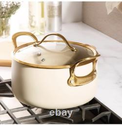 6 Quart Heavy Duty Aluminum Ceramic Nonstick Dutch Oven Pot with Lid Bloomhouse