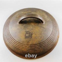 707/862 Wagner Ware Sidney -0- 1267 Cast Iron Dutch Oven Ringed Lid 8 3/4 inche
