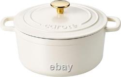 7QT Enameled Cast Iron Dutch Oven Pot with Lid, Heavy-Duty Dutch Ovens for So