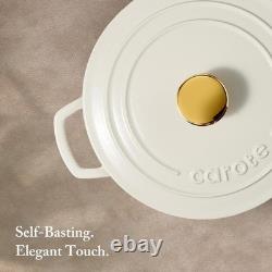 7QT Enameled Cast Iron Dutch Oven Pot with Lid, Heavy-Duty Dutch Ovens for So