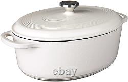 7 Quart Enameled Cast Iron Oval Dutch Oven with Lid Dual Handles Oven Safe u