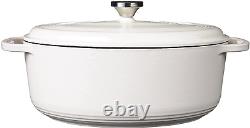 7 Quart Enameled Cast Iron Oval Dutch Oven with Lid Dual Handles Oven Safe u