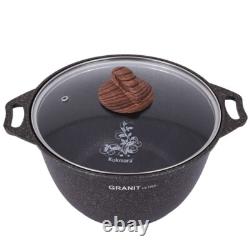 8.5 Qt Kukmara Granit Non-Stick Aluminum Stockpot Cooking Pot Dutch Oven