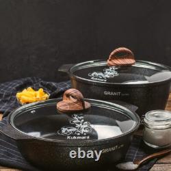8.5 Qt Kukmara Granit Non-Stick Aluminum Stockpot Cooking Pot Dutch Oven