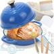 8 Pcs Enameled Bread Dutch Oven With Lid For Sourdough Baking 5 Quart, Blue