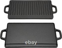 8 Piece Cast Iron Dutch Oven Camping Set. 4.5 Qt Cast Iron Pot with Lid and Lift