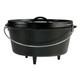 8-quart Deep Seasoned Cast Iron Dutch Oven With Lid And Metal Handle